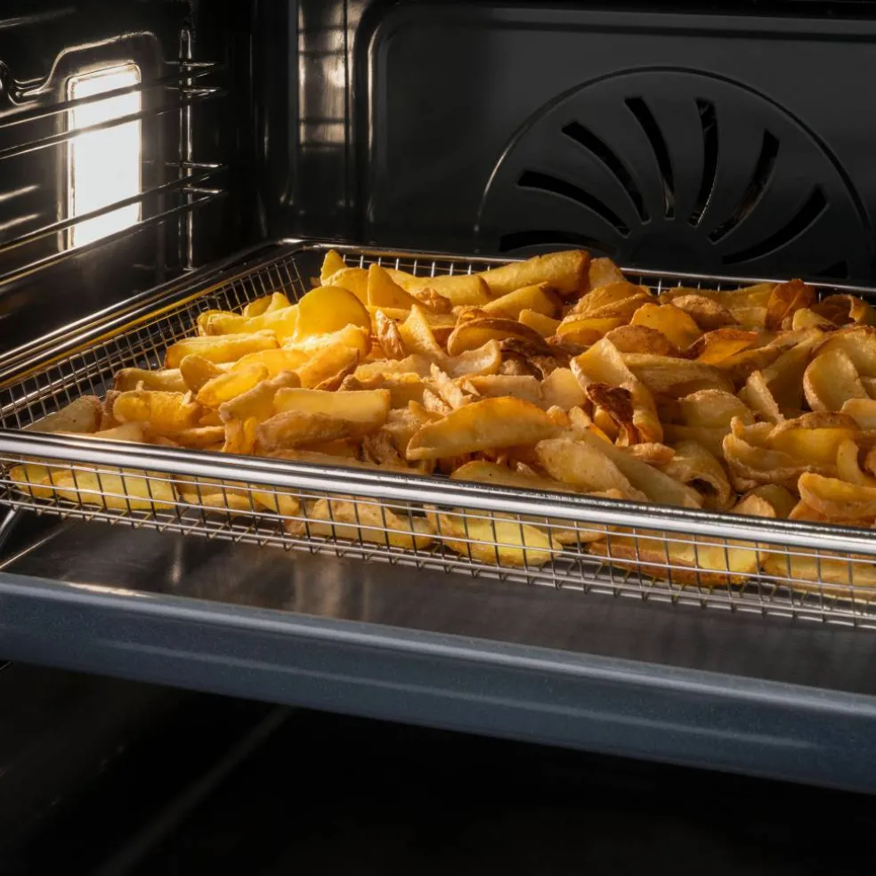 FHER6117CTAG3 Heritage dampovn med pyrolyse 80 liter, elfenbenshvit/gull