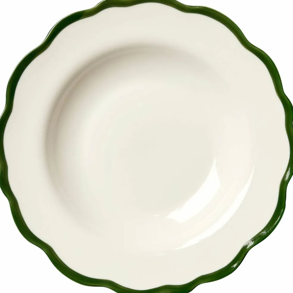Fleur skål 23 cm, mørkegrønn
