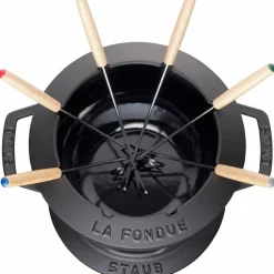 Fondue Sett 18 cm Svart med Blank Innside