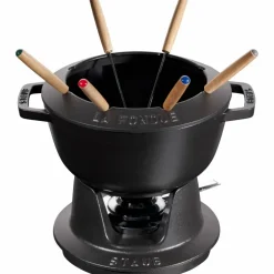 Fondue Sett 20 cm Svart med Blank Innside