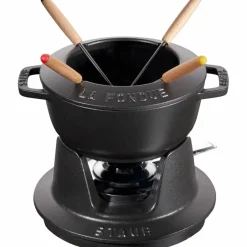 Fondue Sett 16 cm Svart med Blank Innside