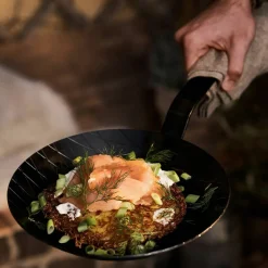 Forge stekepanne/grillpanne 28 cm, karbonstål