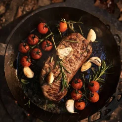 Forge stekepanne/grillpanne 28 cm, karbonstål