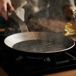 Forge stekepanne/grillpanne 28 cm, karbonstål