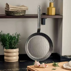 Forge stekepanne/grillpanne 24 cm, karbonstål