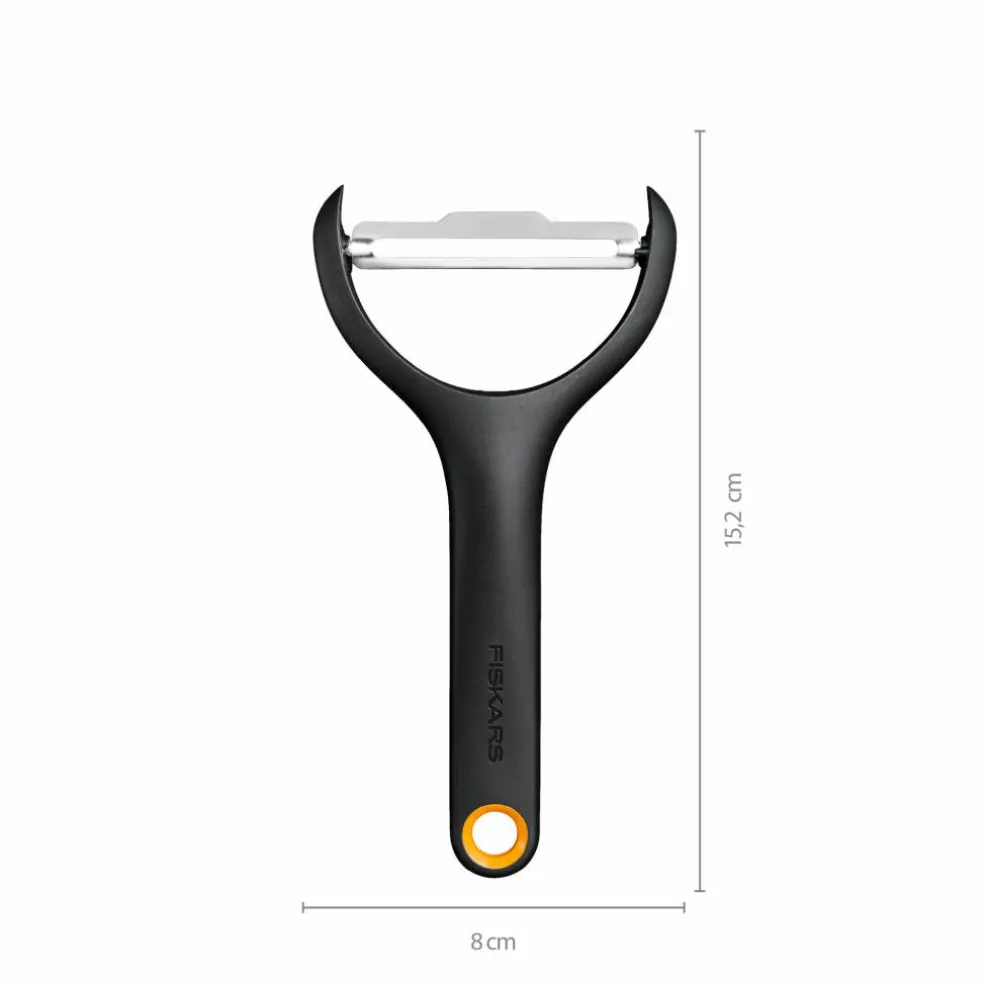 Functional Form grønnsaksskreller 15 cm, svart/oransje