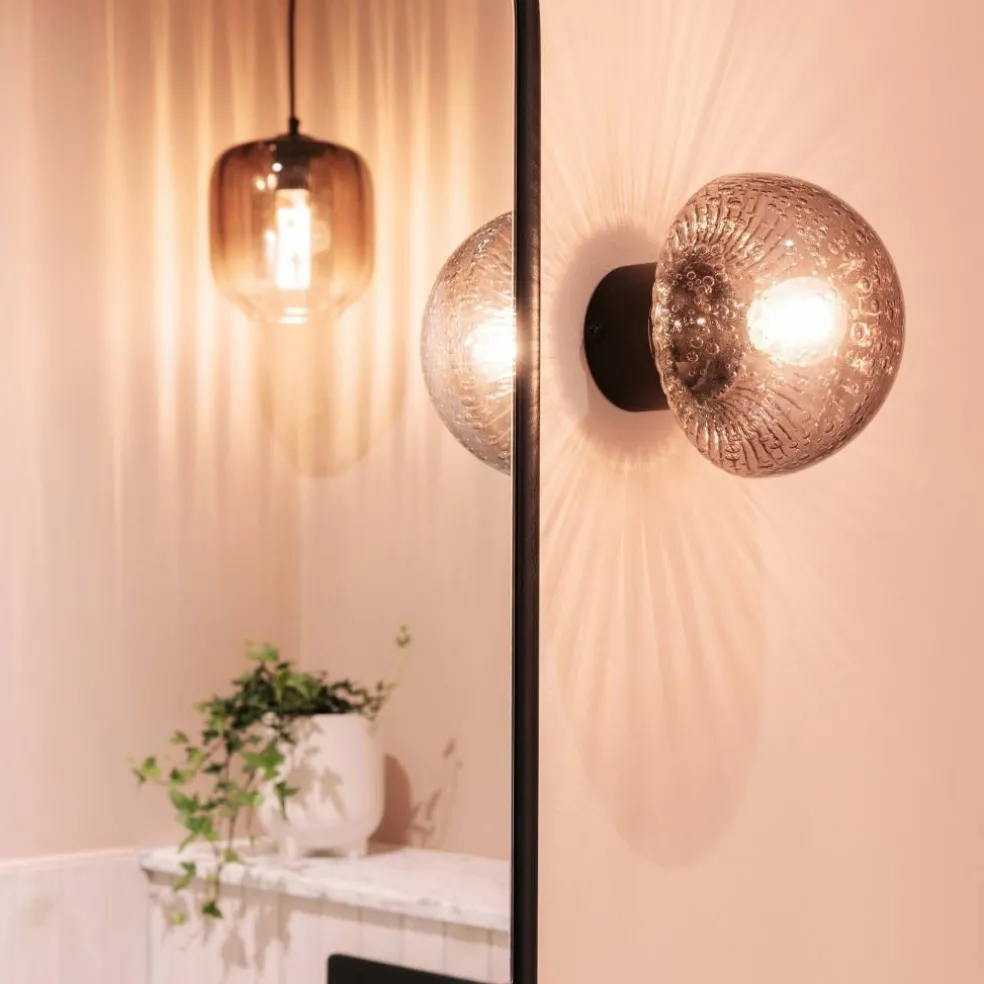 Fungo 16 vegglampe, klar/messing