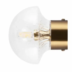 Fungo 16 vegglampe, klar/messing
