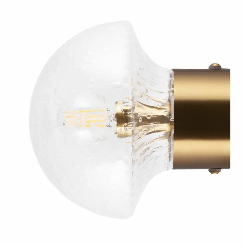 Fungo 16 vegglampe, klar/messing