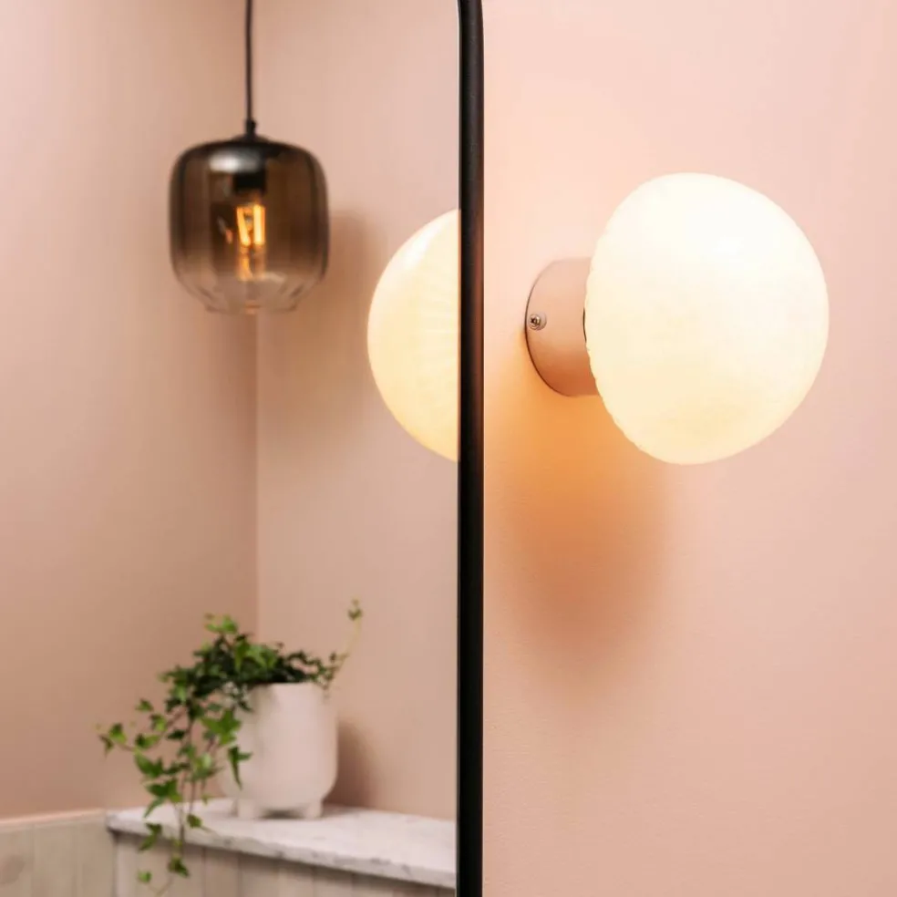 Fungo 16 vegglampe, klar/messing