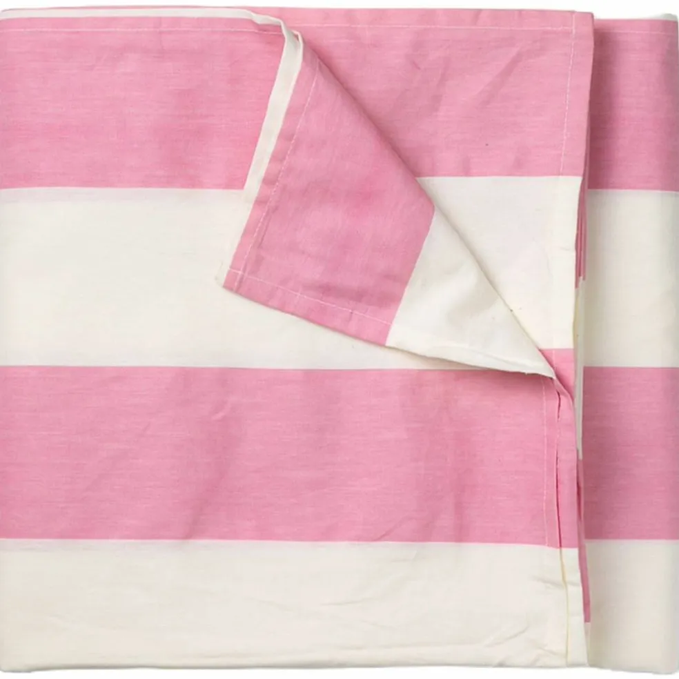 Gaia duk 145x145 cm, rosa/hvit