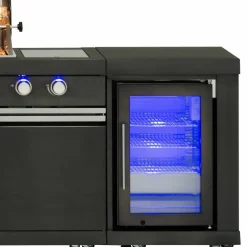 Gassgrill Black Diamond 6+2 sommerkjøkken, med kjøleskap og vannkran