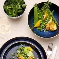 Gastro pastaskål 20 cm, hvit/grønn