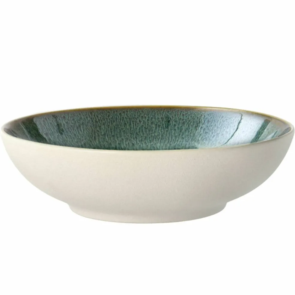 Gastro pastaskål 20 cm, hvit/grønn