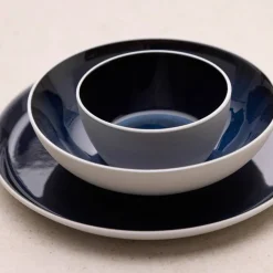 Gastro pastaskål 20 cm, hvit/mørkeblå