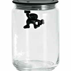 Gianni Glasskrukke med Lokk Svart 90 cl