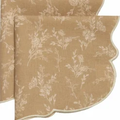 Gia serviett blomst 45 x 45 cm 2-pakning, beige