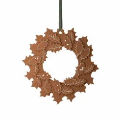 Gingerbread julekrans Ø18,5 cm, brun