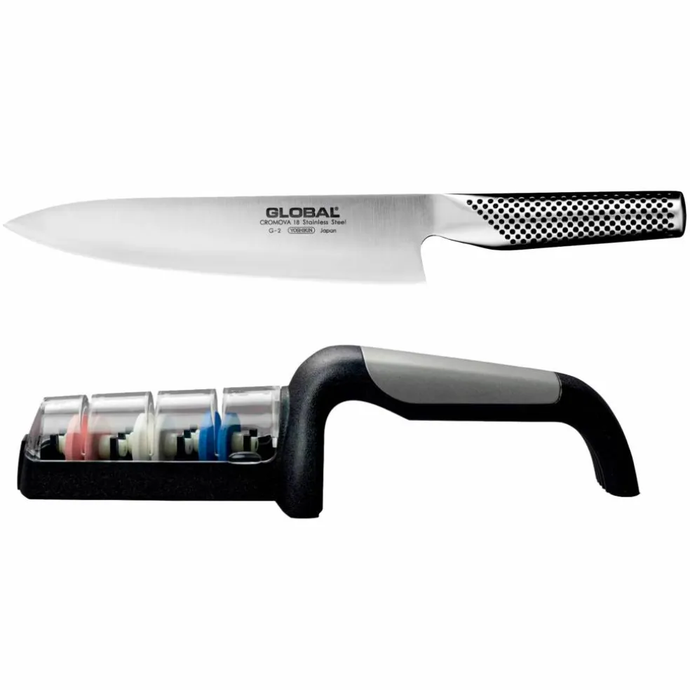 G-2 kokkekniv 20 cm + knivsliper