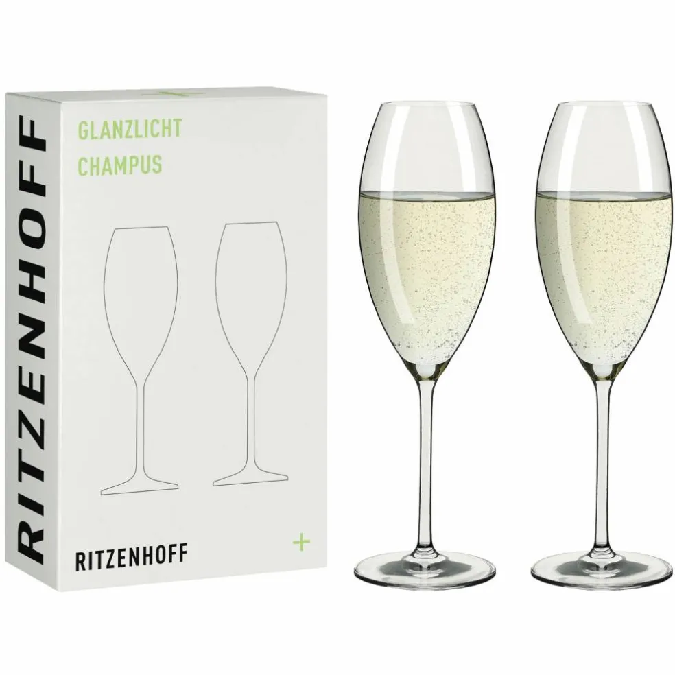 Glanzlicht champagneglass, 2-pakning