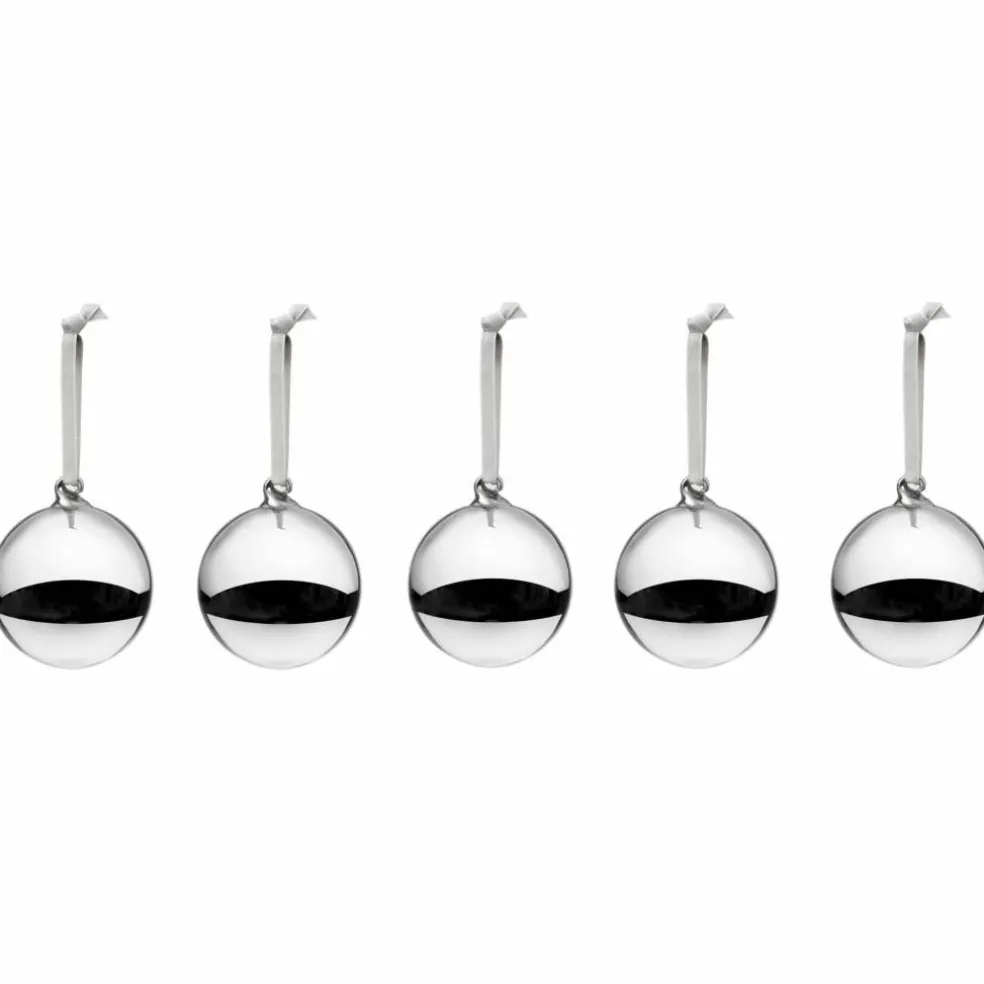 Glasskule 80 mm, pakning 5-pakning, speilblank finish