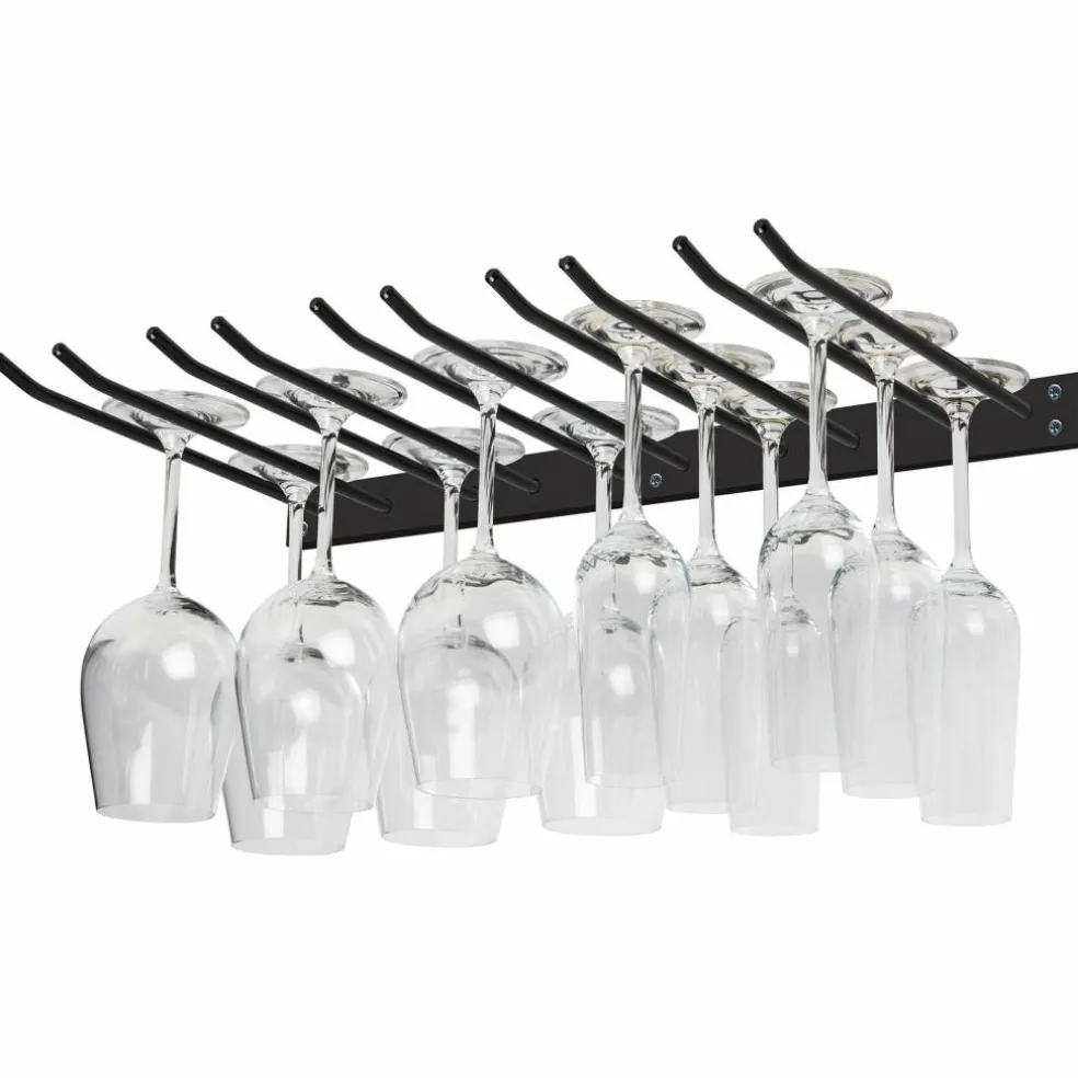 Glassoppheng til vegg 20 glass svart