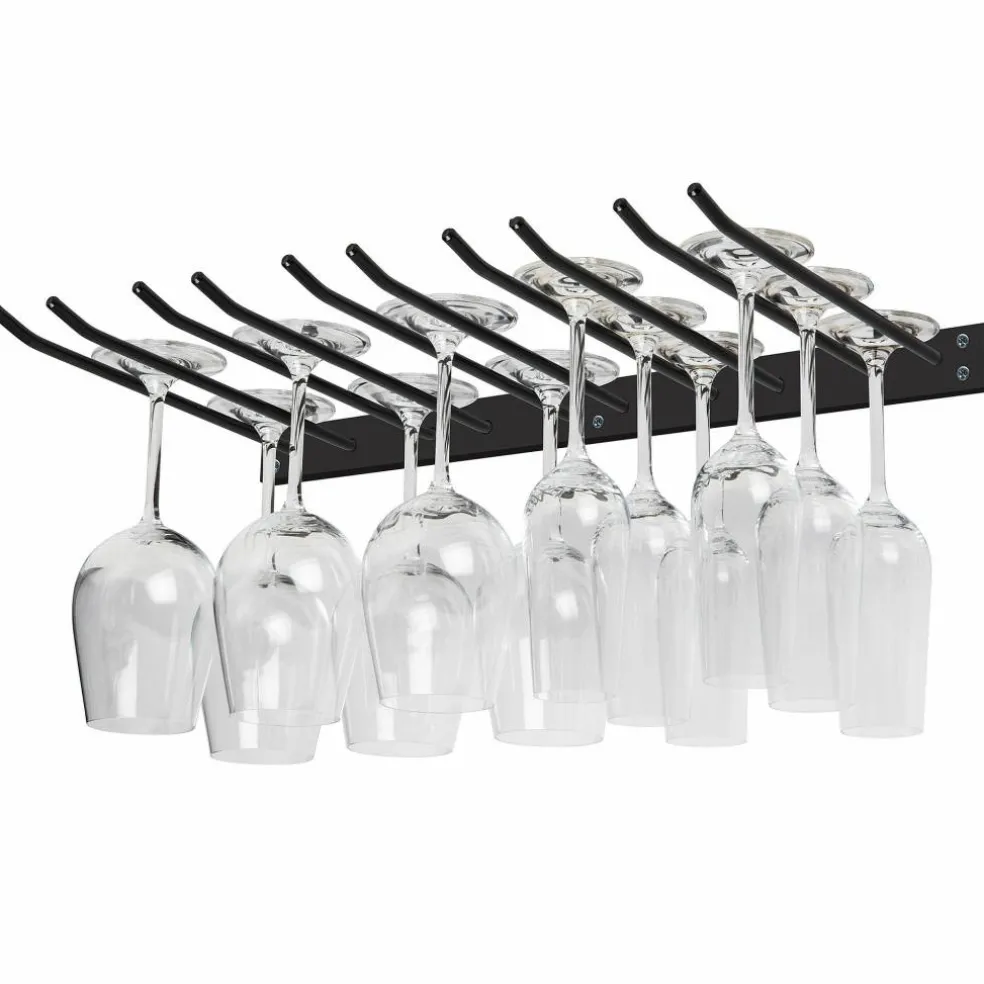 Glassoppheng til vegg 15 glass svart
