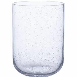 Glassvase 18 cm, mønstret glass