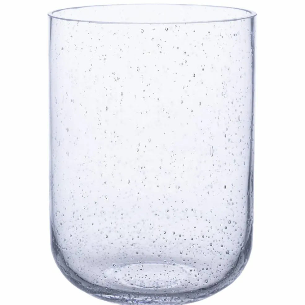 Glassvase 25 cm, mønstret glass