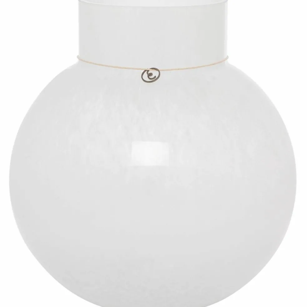 Glassvase rund 25 cm, Ø24, beige