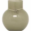 Glassvase rund 10 cm, Ø9, grønn