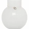 Glassvase rund 14 cm, Ø13, hvit