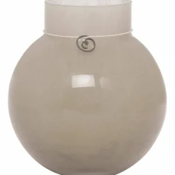 Glassvase rund 14 cm, Ø13, hvit