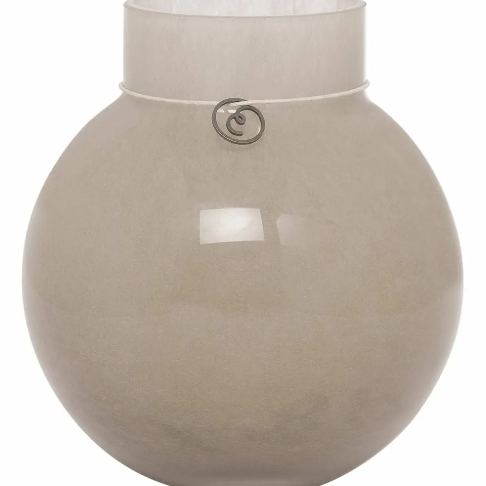 Glassvase rund 14 cm, Ø13, hvit