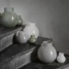 Glassvase rund 25 cm, Ø24, hvit