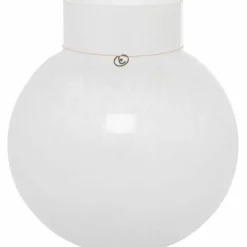 Glassvase rund 25 cm, Ø24, hvit