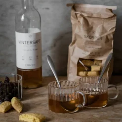 Gløggglass med riller 10 cl