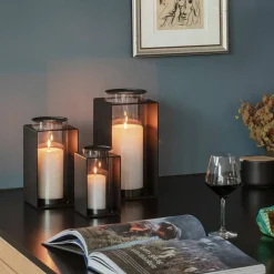 Glow lyslykt 23,5 cm, svart