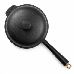 Gold traktørpanne 28 cm, støpejernslokk