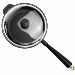 Gold traktørpanne med glasslokk 25 cm