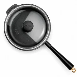 Gold traktørpanne med glasslokk 25 cm