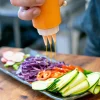 Gourmetsett med gassbrenner, saltstein og dressingflaske