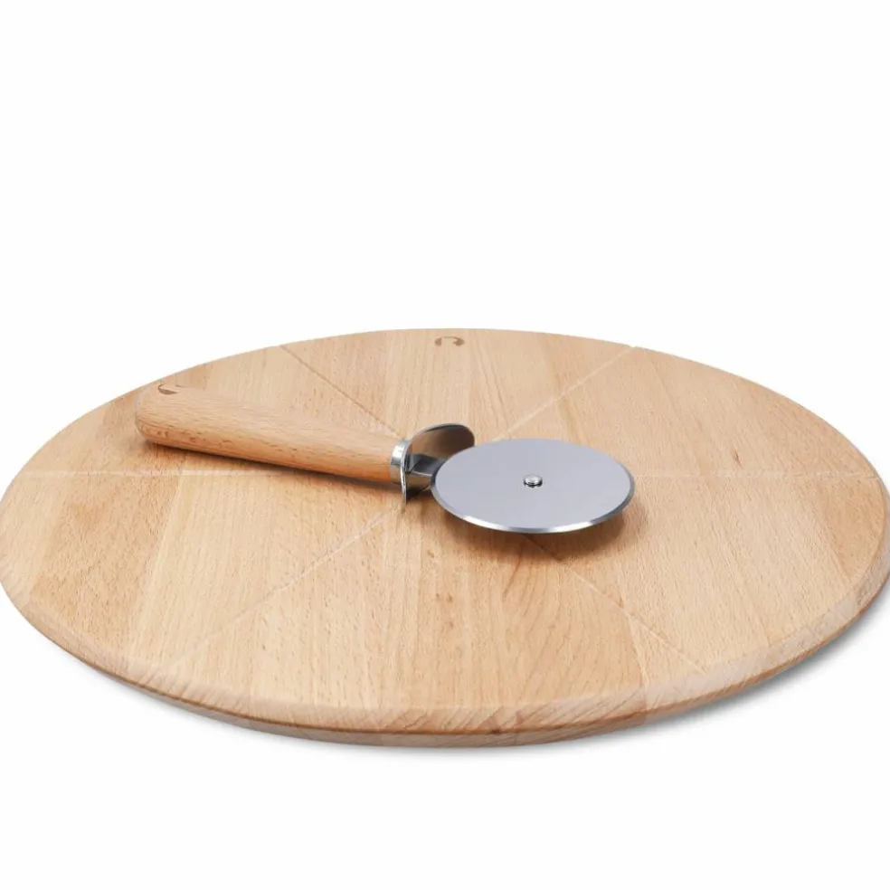 Grand Cru pizzabrett og pizzaskjærer 35 cm, bøk