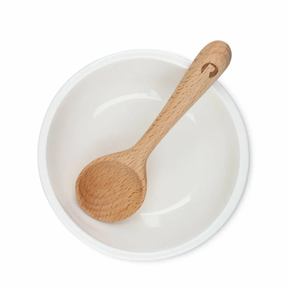 Grand Cru snacksbolle med skje 10,5 cm, hvit