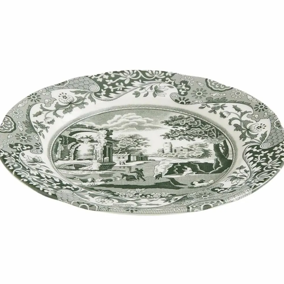 Green Italian asjett 15 cm, grønn/hvit