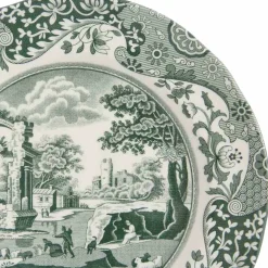 Green Italian asjett 15 cm, grønn/hvit