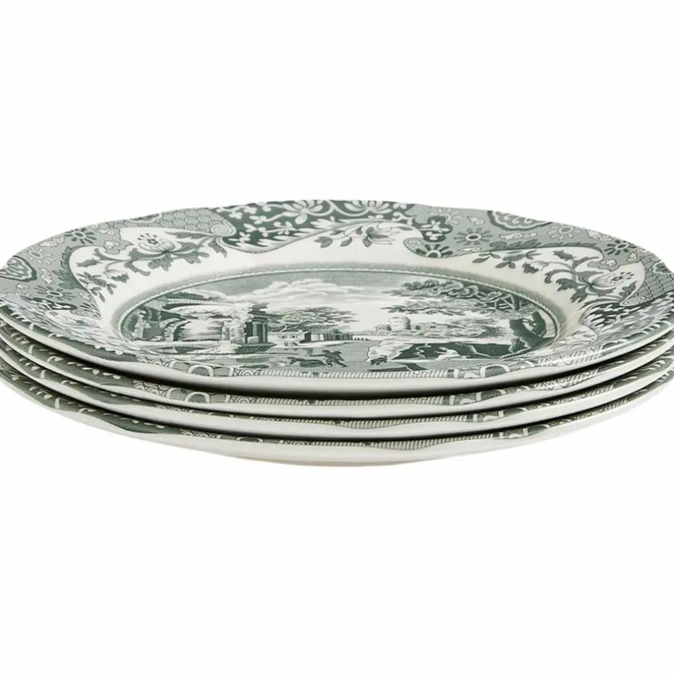 Green Italian asjett 15 cm, grønn/hvit