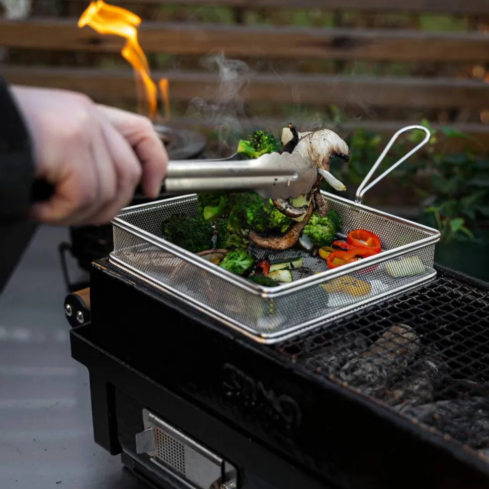 Grillkurv 20 × 20 cm, rustfritt stål