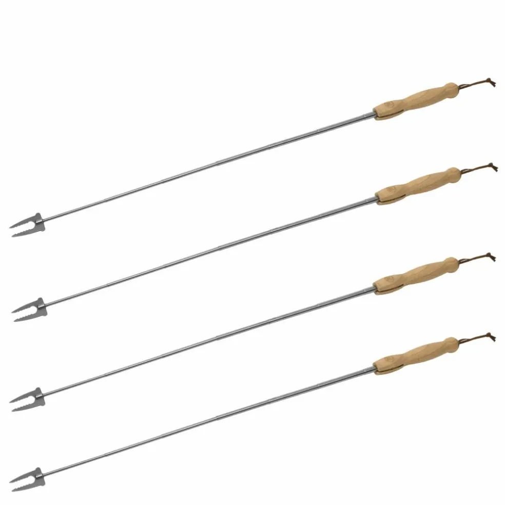 Grillpinne med teleskopskaft, 4-pakning