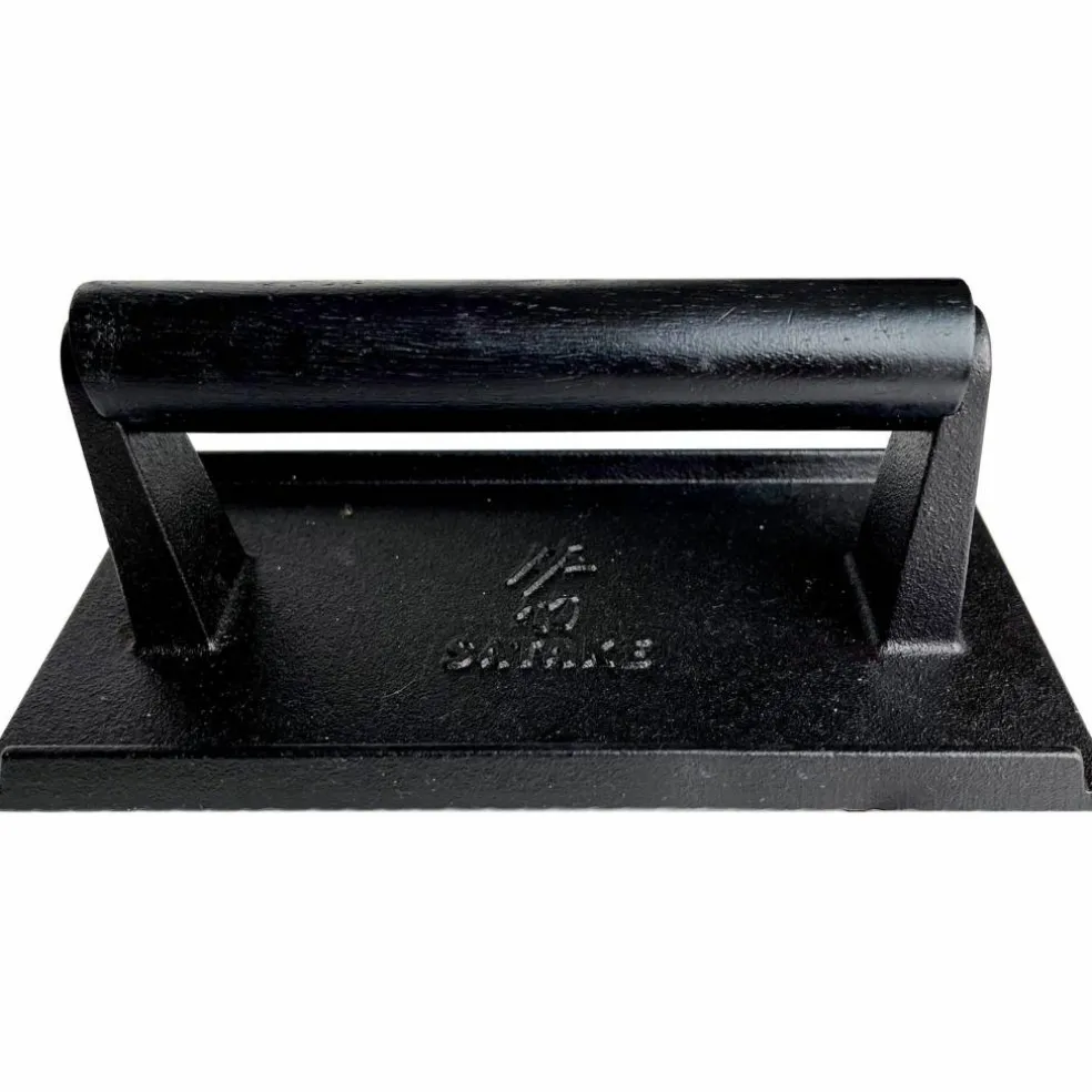 Grillpresse støpejern, trehåndtak